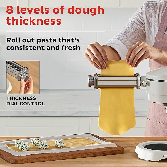 Instant Pot Pasta Maker Attachment for Instant Stand Mixer Pro, Includes Pasta Roller, Fettucine Cutter and Spaghetti Cutter Attachments