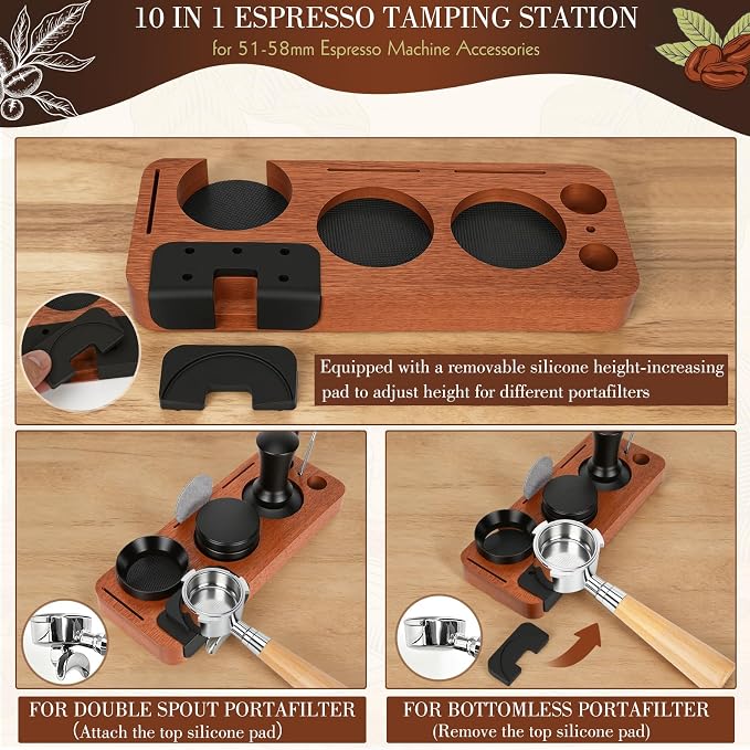 Y-Step 8 Pcs Espresso Accessories Kit, 53.3mm Espresso Tamper Kit Espresso Tools - Image 7