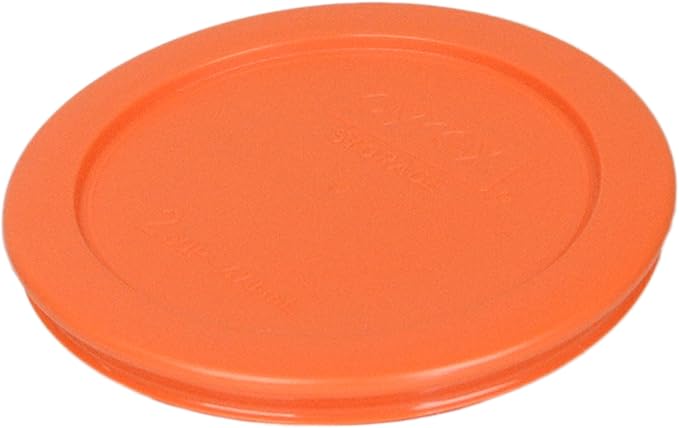 Pyrex 7200-PC 2-Cup Orange Food Storage Replacement Lid (6-Pack) - Made in USA