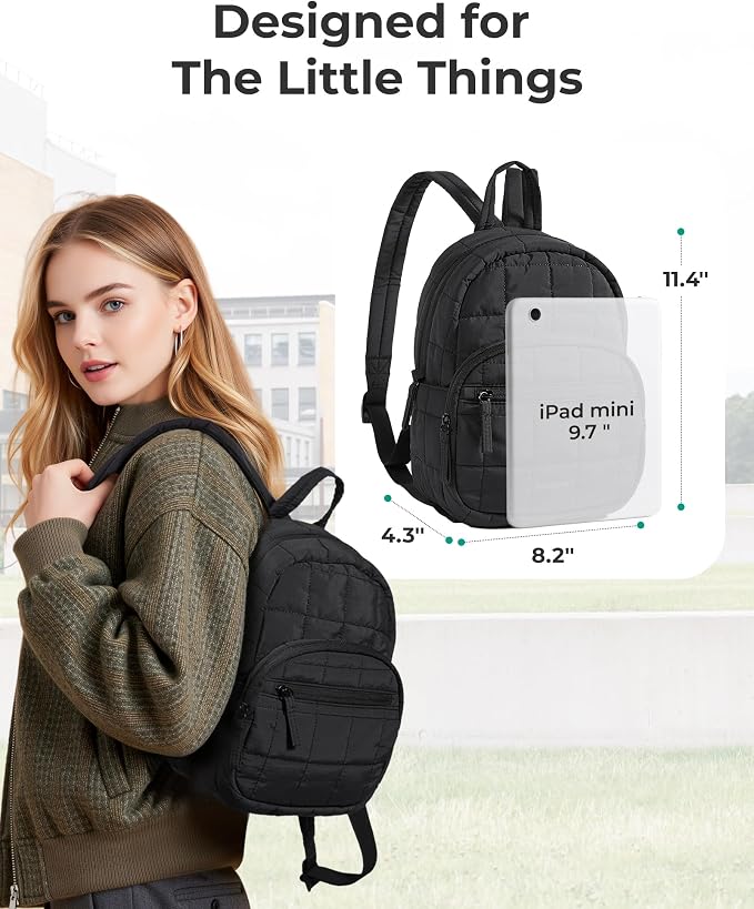 BAGSMART College Laptop Backpack, Mini Backpack - Image 3