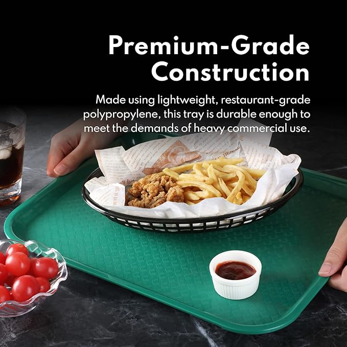 New Star Foodservice Fast Food Tray, Set of 12 (Brown, 10 by 14 Inch)