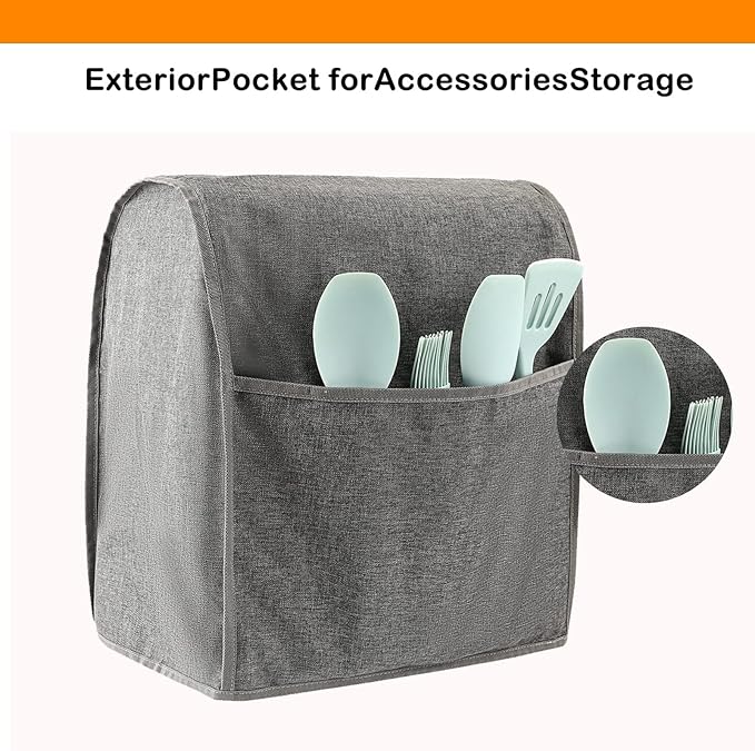 Stand Mixer Cover,Kitchen Mixer Cover Compatible With 5-8 Quart Kitchenaid Hamilton Mixers,Pioneer Woman Kitchen Mixer Cover for Stand Mixer With Pockets,Kitchen Aid Mixer Assecories