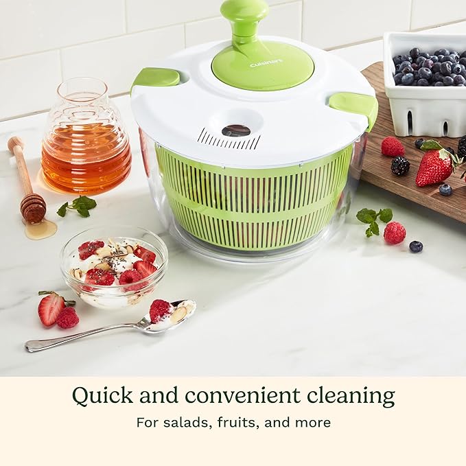 Cuisinart Salad Spinner- Wash, Spin & Dry Salad Greens, Fruits & Vegetables, 3qt, CTG-00-SSAS (Pack of 4)