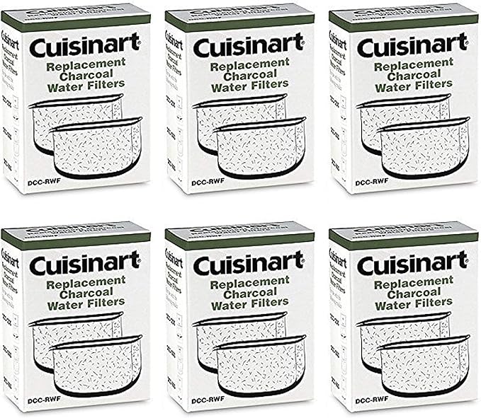 Cuisinart DCC-RWF-6PK (12 Filters) Charcoal Water Filters in Cuisinart DCC-RWF Retail Box