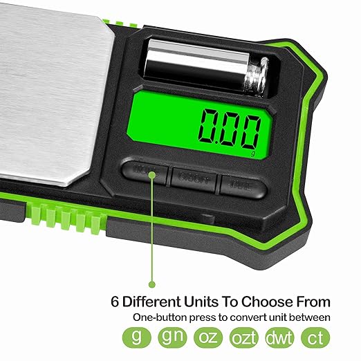 Fuzion Digital Pocket Scale, 200g x 0.01g Jewelry Gram Scale, 6 Units Conversion, LCD Back-Lit Display, Use for Jewelry/Medicine/Food/Powder/Herb(Battery Included)