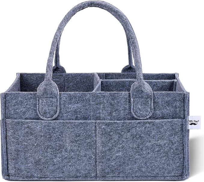 Mr. Pen- Baby Diaper Caddy Organizer, Charcoal Gray, Diaper Organizer, Car Diaper Caddy, Baby Caddy Organizer, Portable Diaper Caddy, Diaper Organizer for Changing Table, Baby Organizer for Nursery