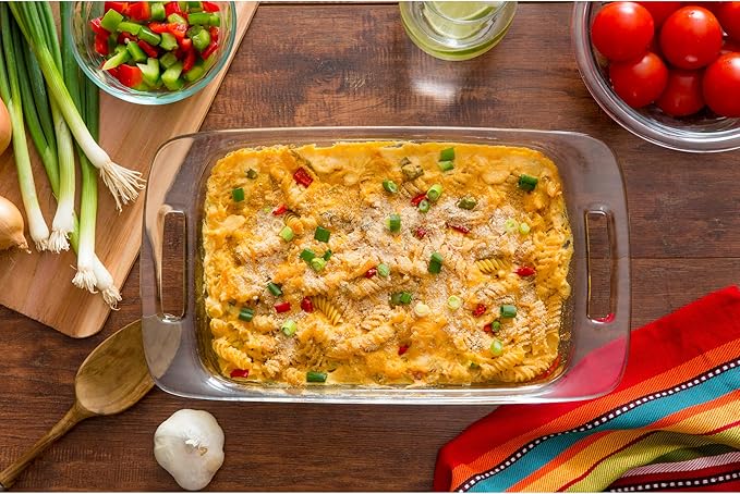 Pyrex Easy Grab 2-Qt Glass Baking Dish with Lid, Tempered Glass Baking Dish with Large Handles, Non-Toxic, BPA-Free Lid, Dishwashwer, Microwave, Freezer and Pre-Heated Oven Safe