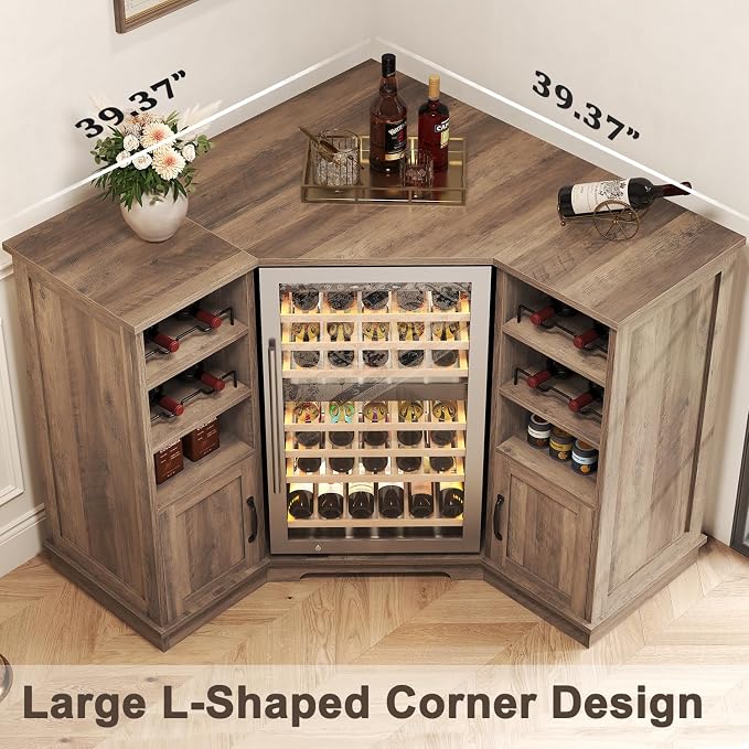 HSH 40 Inch Corner Coffee Bar Cabinet - Image 3