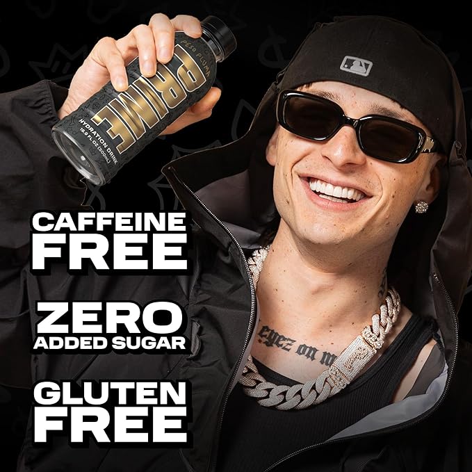 PRIME Hydration PESO PLUMA, Sports Drinks, Electrolyte Enhanced for Ultimate Hydration, 250mg BCAAs, B Vitamins, Antioxidants, Low Sugar, 16.9 Fl Oz, 12 Pack