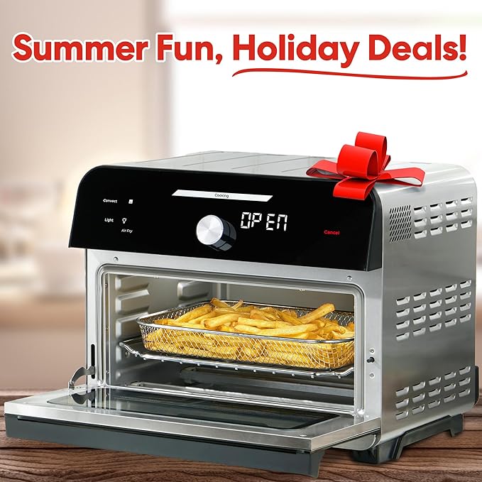 Instant Pot Omni Plus 19QT/18L Toaster Oven Air Fryer, 10-in-1 Functions, Fits 12" Pizza, Crisp, Broil, Bake, Roast, Toast, Warm, Convection, 100+ In-App Recipes, from the Makers of Instant Pot, Black