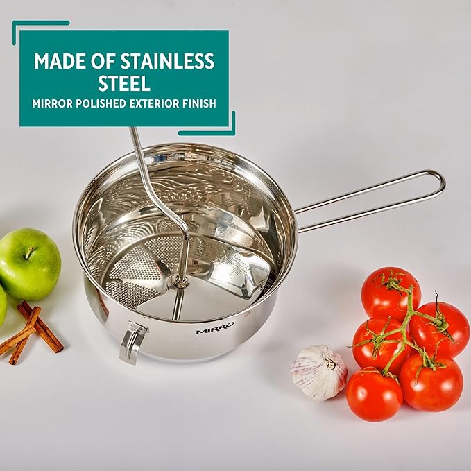 Mirro 50024 Foley Stainless Steel Healthy Food Mill Cookware, 2-Quart, Silver -