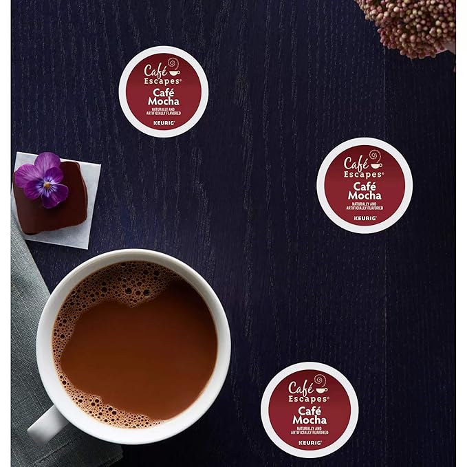 Cafe Escapes Cafe Mocha Keurig Single-Serve K-Cup Pods, 96 Count