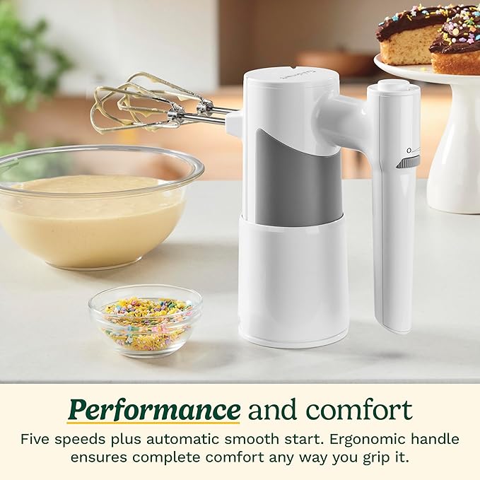 Cuisinart 5 Speed Hand Mixer, HM-150, White