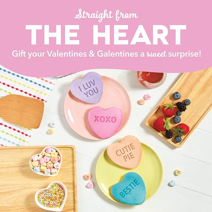 DASH x Sweethearts® Mini Waffle Maker - 4” Waffle, Heart Shaped Waffle, Nonstick Waffle Iron with Quick Heat-Up, Perfect Mini Waffle Maker for Kids and Families, Valentines Day - XOXO (Pink)