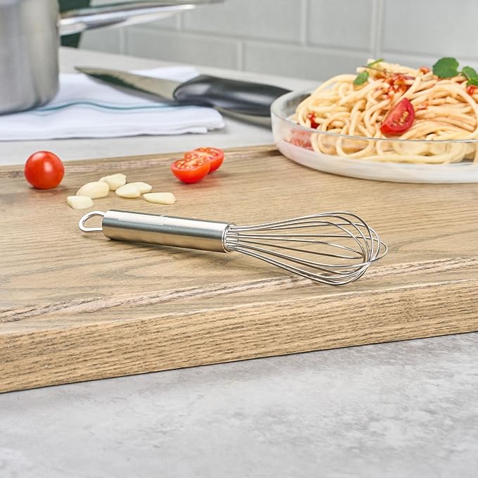 Restaurantware-German Standard 7.3 Inch French Whisk, 1 Dishwashable Kitchen Wire Whisk - Ergonomic Handle, Durable, Stainless Steel French Whip, For Blending, Stirring, Mixing Of Ingredients