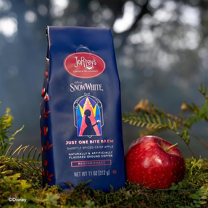 Joffrey’s Coffee - Disney Snow White Just One Bite Brew, Disney Specialty Coffee Collection, Arabica Ground Coffee, Medium Roast (Ground, 11oz)