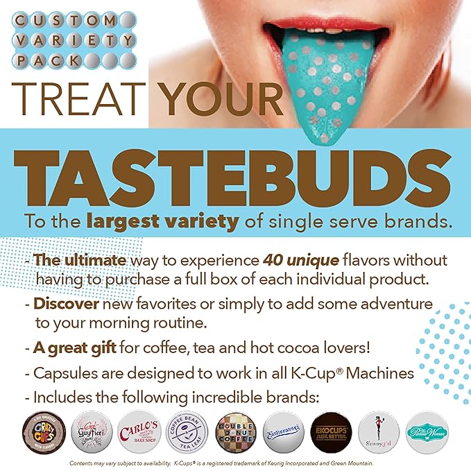 Crazy Cups Decaf Coffee Pods Variety Pack – Flavored & Unflavored Assorted Sampler, 36 Count, Compatible with Keurig K-Cup Brewers