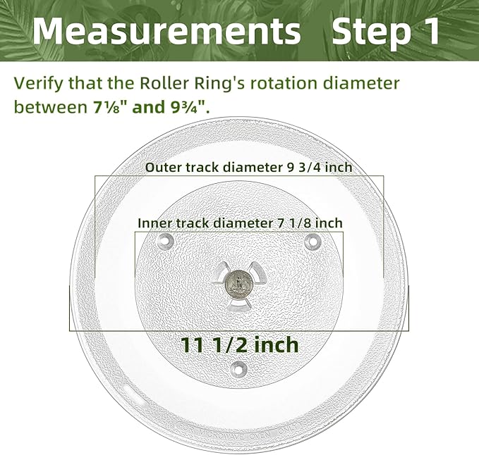11.5" Microwave Turntable Compatible with Samsung DE63-00624A DE74-20102D, 11 1/2 inch Replacement Microwave Glass Plate for GE WB49X10097 WB49X10224