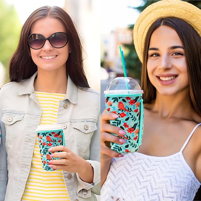 KJQJLY 3 Pack Reusable Iced Coffee Sleeves - Image 5