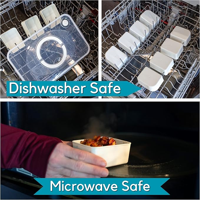 Puccino's Kitchen Snackle Box Container; 1 Pack; Microwave and Dishwasher Safe; Versatile snack box; Serving tray; Ideal Lunchable Container; snack box container serving dish; adult bento box