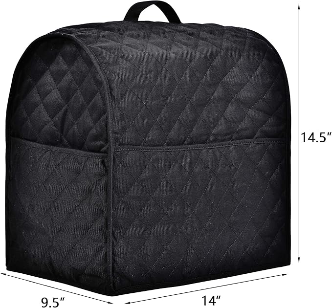 Stand Mixer Cover compatible with Kitchenaid Mixer, Fits All Tilt Head & Bowl Lift Models,Fine, Soft, Not Easy to Fade, Not Easy To Pilling. (Fits for 4.5-Quart and All 5-Quart, Black)