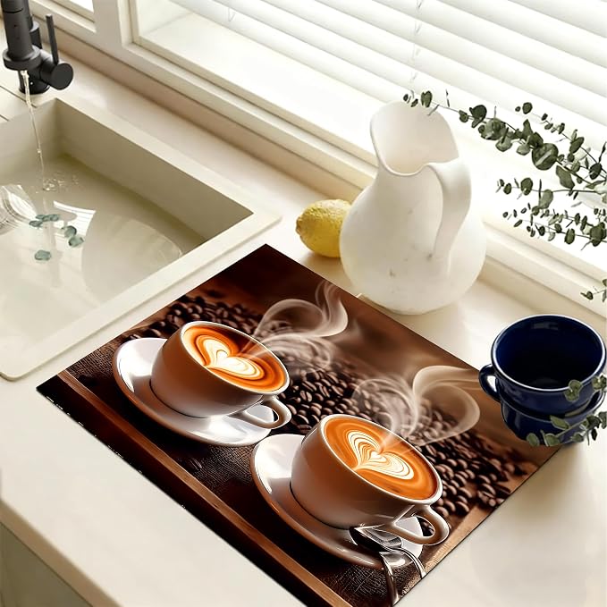 Coffee Cup Stove Top Cover 28.3 x 20.5 Inches, Heat Resistant Glass Stove - Image 3