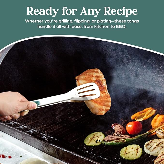 | Kitchen Tongs | 11.2-inch Tongs for cooking | Pack of 2.