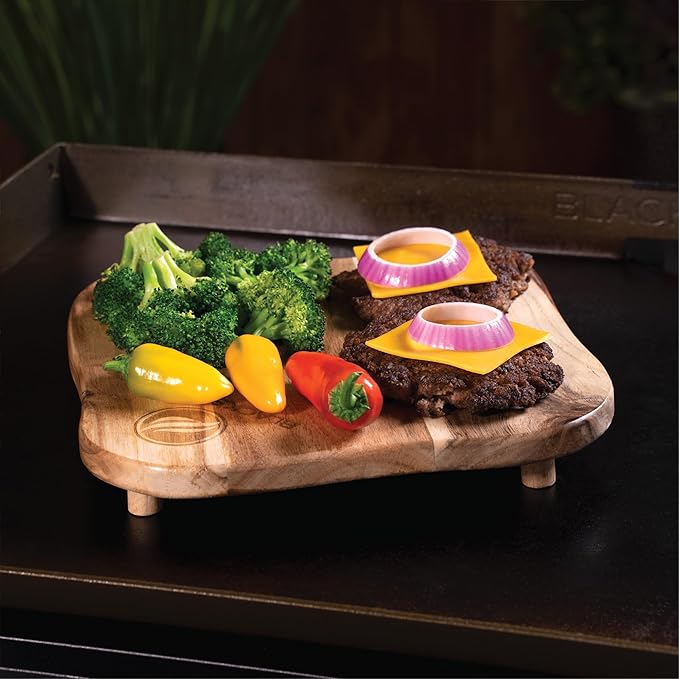 Blackstone 1755 Accessories Premium Quality Grill Board with Legs-Made from Koa Wood-Designed for Top of Griddle or Countertop-Use to Cut and Chop Vegetables or Meat, One Size