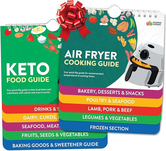 Air Fryer & Keto Cookbook Magnets - Set of 2 (7”x6”) - Air Fryer Accessories & Keto Meal Plan Cookbook - Airfryer Kitchen Accessories - Keto Foods & Keto Diet Book For Beginners - Kitchen Gadgets 2025