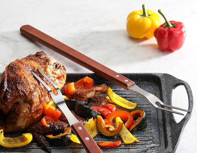 New Star Foodservice | Commercial Grade BBQ Fork, Wood Handle (21-Inch)