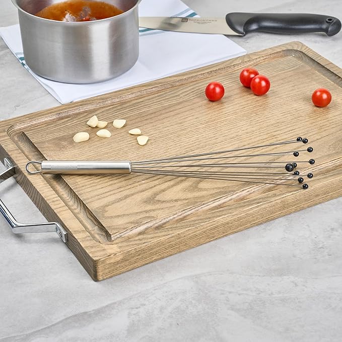 Restaurantware-German Standard 12.6 Inch Ball Whisk, 24 Kitchen Whisks With Silicone Balls - Ergonomic Handle, Dishwashable, Stainless Steel Manual Egg Beater, Durable, For Whisking, Stirring, Mixing