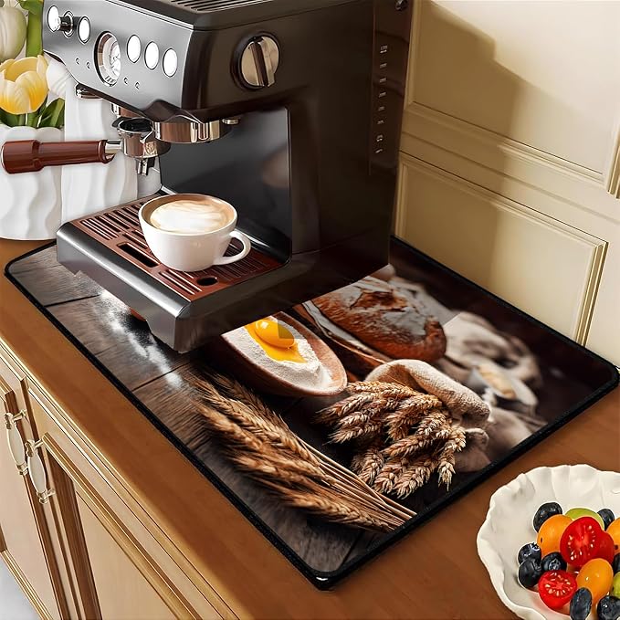 Farmhouse Baking Stove Top Cover 28.3 x 20.5 Inches, Heat Resistant Glass Stove - Image 2