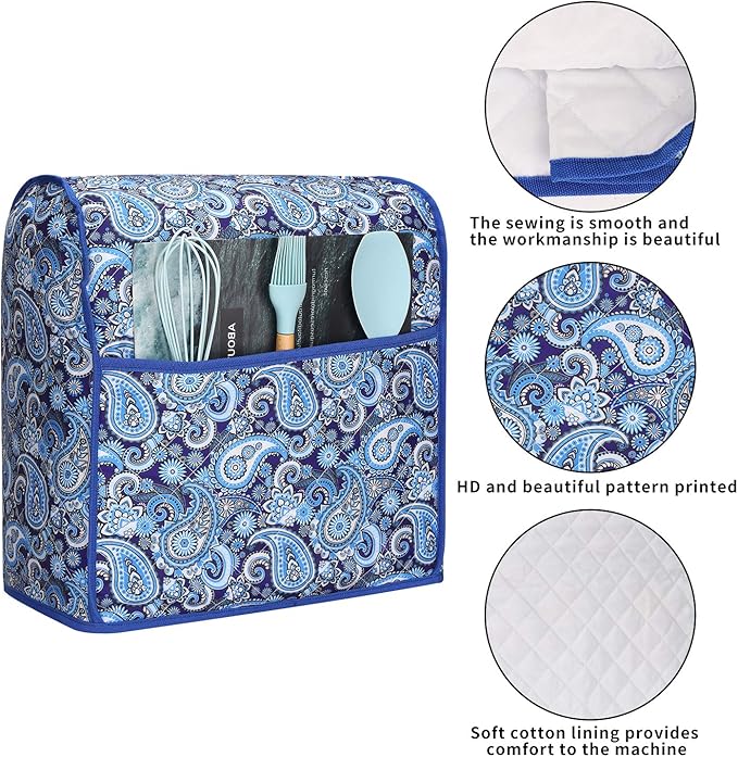 Kitchen Aid Mixer Cover,Kitchen Stand Mixer Cover Compatible With 5-8 Quart Kitchenaid Hamilton Mixers,Kitchen Aid Covers for Stand Mixer With Pockets,Kitchen Aid Mixer Assecories