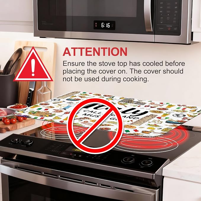 Italy Travel Stove Top Cover for Electric Stove 28"x20", Italy Ceramic Stove - Image 3