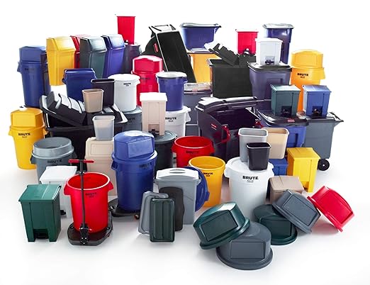 Rubbermaid Commercial Products Brute Trash Can Dome Lid, Blue, 20-Gallon, Compatible with The Rubbermaid Heavy Duty 20 Gallon Garbage Bins (Pack of 2)