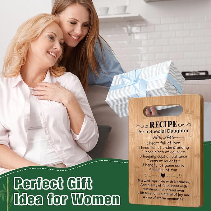 Daughter Birthday Gifts from Mom Dad Parents, Popular Daughter Cutting Board Gift for Mothers Day, Wedding, Christmas