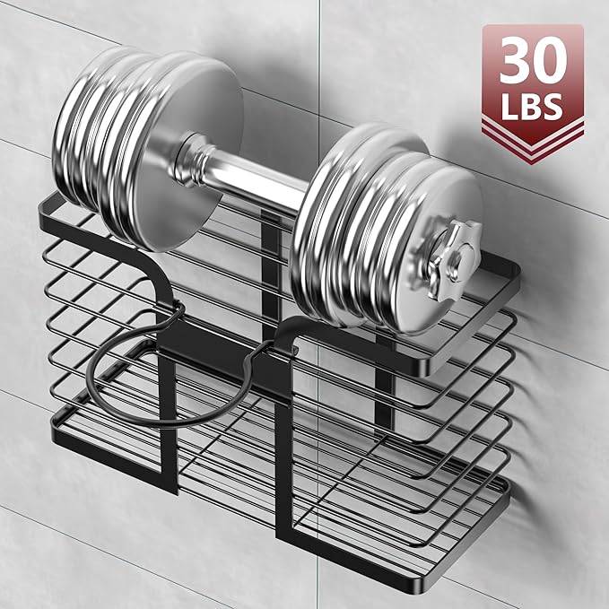 YIGII Hair Dryer Holder,3 in 1 Hair Tools Organizer Blow Dryer Holder Adjustable Height Cabinet Door/Wall Mounted Bathroom Organizer and Storage for Hair Dryer,Flat Irons,Curing Wands.