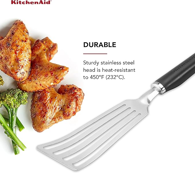 KitchenAid KO024OHOBA Gourmet Stainless Steel Flex Turner,Black