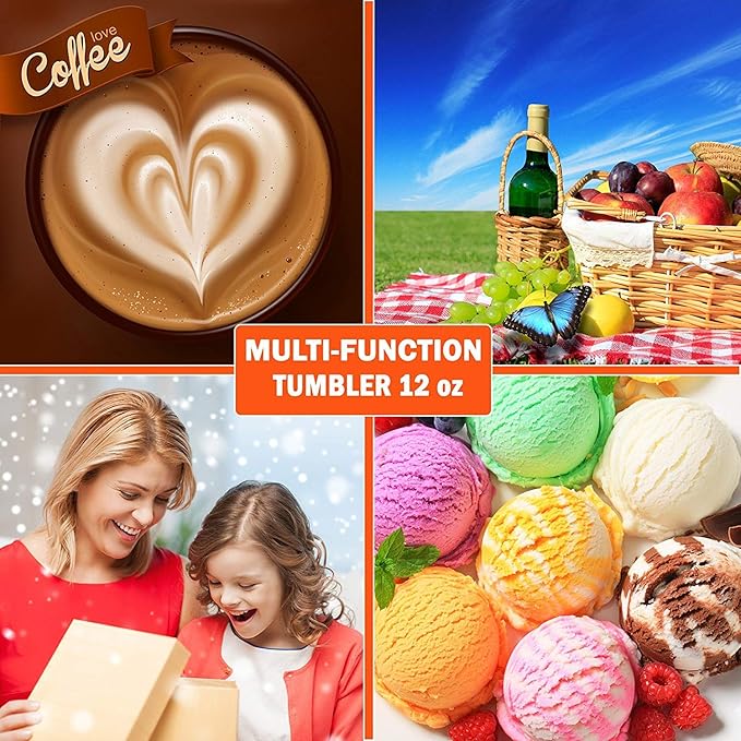 CHILLOUT LIFE 12 oz Stainless Steel Wine Tumblers 2 Pack - Double Wall Vacuum Insulated Wine Glasses Cups with Lids and Straws Set Keeping Cold & Hot for Coffee, Beer, Ice Cream - Mermaid Sparkle