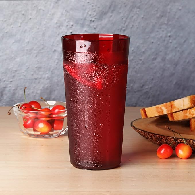 New Star Foodservice | Restaurant-Grade Beverage Tumblers (Red Set of 12, 20 oz)