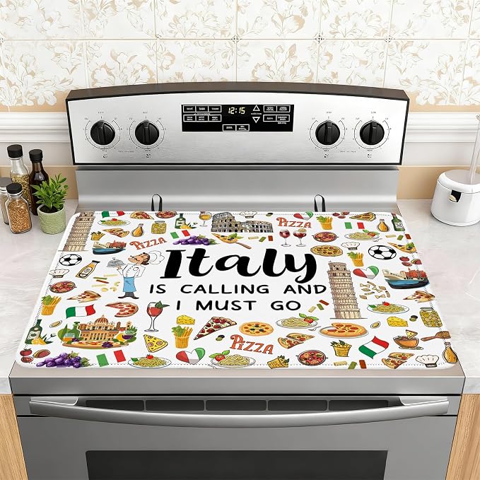 Italy Travel Stove Top Cover for Electric Stove 28"x20", Italy Ceramic Stove by Unknown