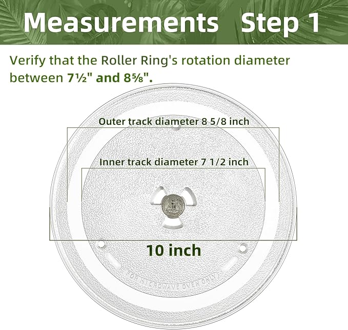 10" Microwave Turntable Compatible with Samsung DE74-00027A, 10 inch Replacement Microwave Glass Plate for Emerson