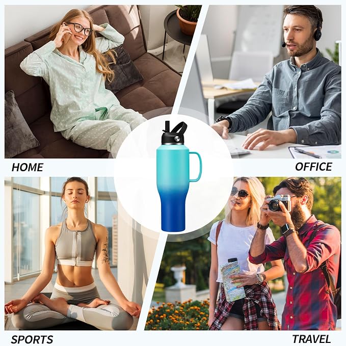 40 oz Insulated Water-Bottle that fits in Cup Holder - Image 8