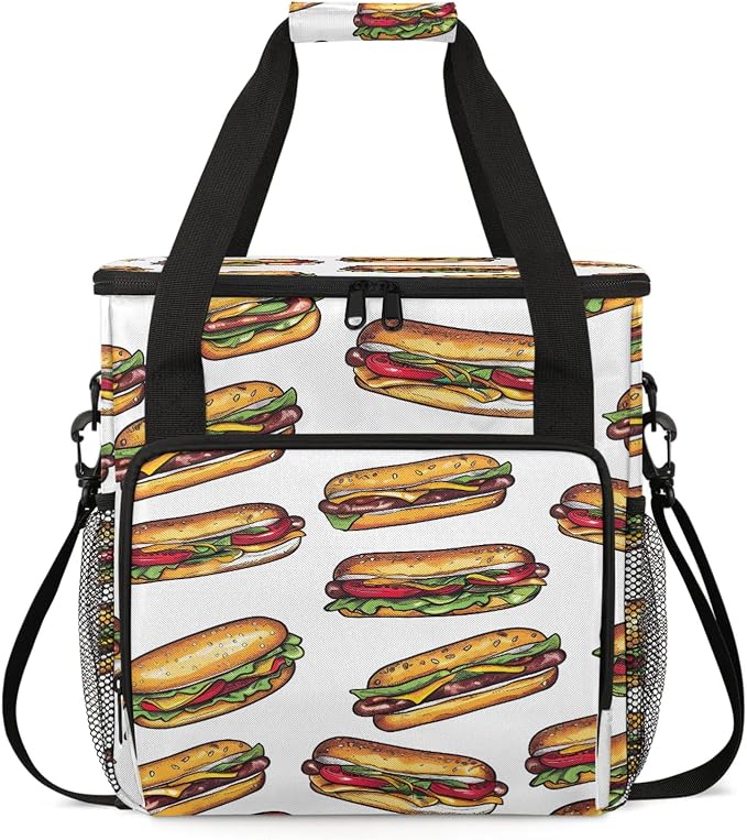 Hot Dog Coffee Maker Travel Bag, Food Insulated Grocery Bag Travel Picnic by Home