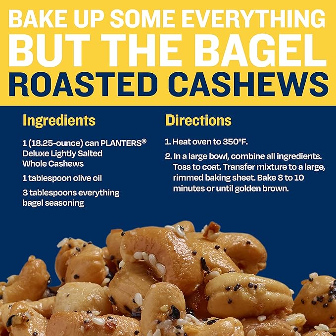 PLANTERS Deluxe Lightly Salted Cashews, Party Snacks, Plant-Based Protein, Quick Snack for Adults, After School Snack, Flavored with Sea Salt, Kosher, 1lb 2.25oz (Pack of 4)