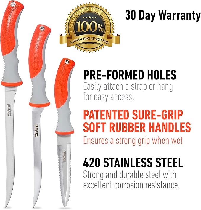 Wild Fish 6-peice Fish Fillet Set, Multipurpose Set Ideal for Cleaning Fish and Many Other Kitchen Tasks