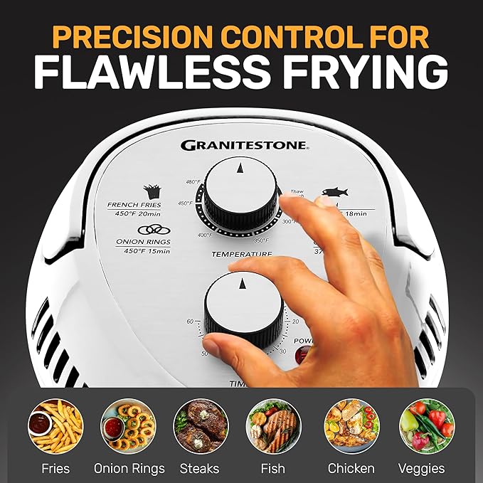 Big Boss 16Qt Extra Large Glass Air Fryer Non Toxic – Family Sized 4 in 1 Cooker with 3 Cooking Sections, Stainless Steel Racks for French Fries, Chicken, No Preheat, Self Cleaning, Dishwasher Safe