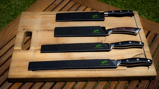 EVERPRIDE Chef Knife Sheath Set (6-Piece Set) Universal Blade Edge Cover Guards for Chef’s and Kitchen Knives – Durable, BPA-Free, Felt Lined, Sturdy ABS Plastic – Knives Not Included