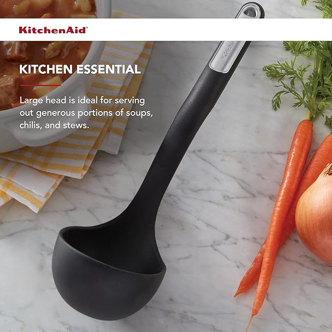 KitchenAid Silicone Ladle, Black