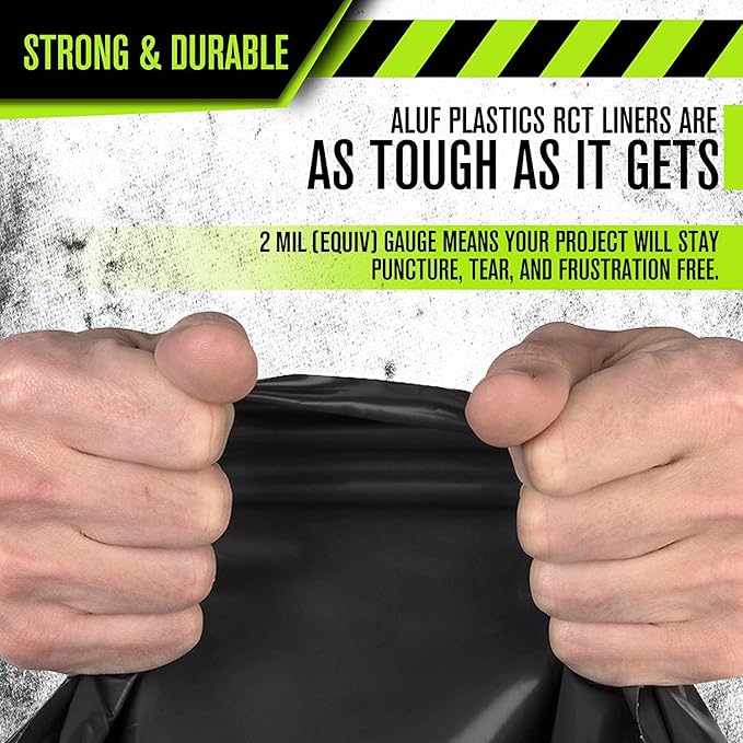 Heavy Duty 45 Gallon Trash Bags - (Huge 400 Pack/w Flap Ties) - 2.0 MIL (Equivalent) 40" x 46" Star Seal Bottom Thick Garbage Bags for Contractors, Lawn, Leaf, Yard Waste Commercial Kitchen